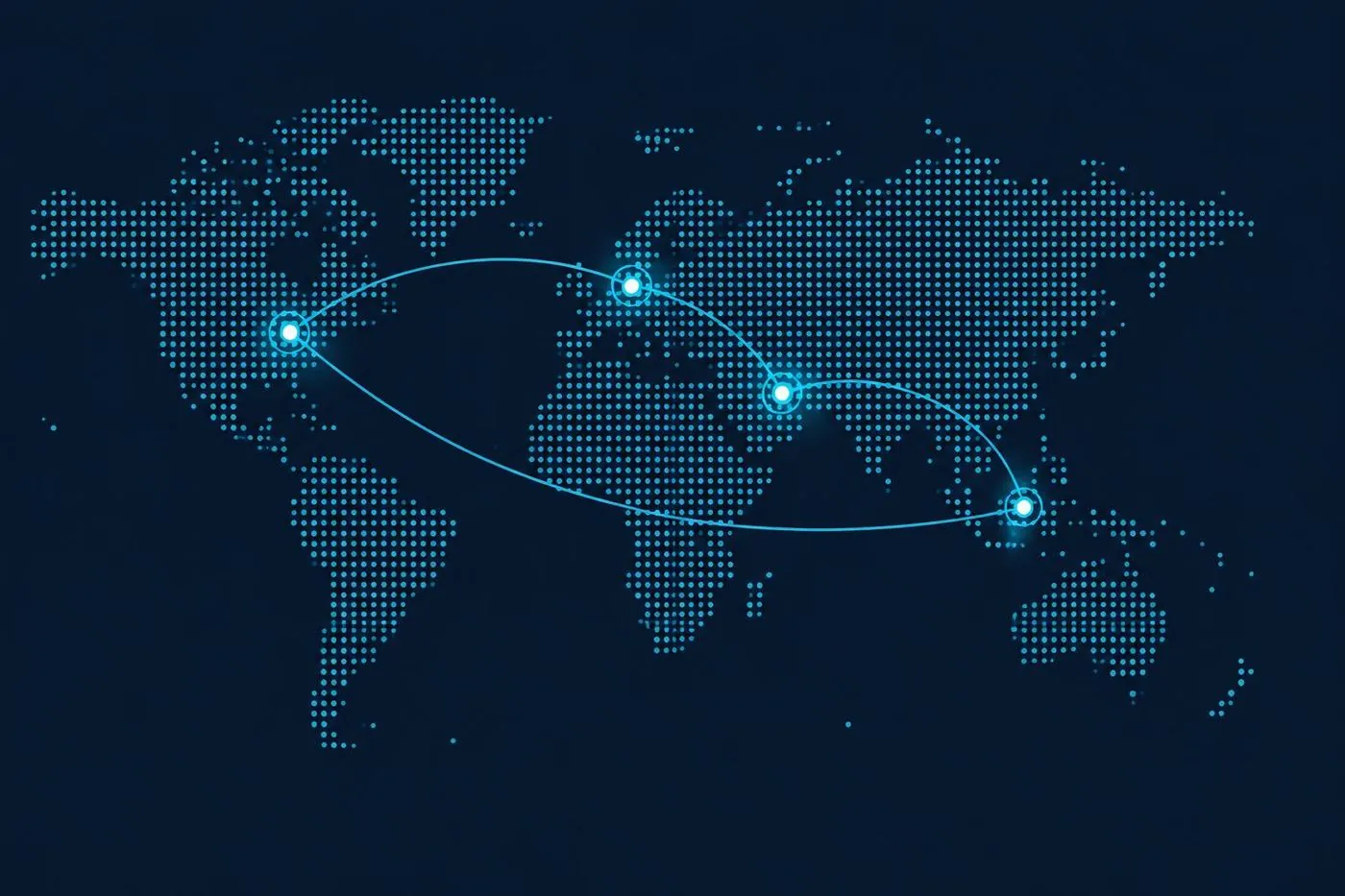 Diagram of a global AI compute delivery network