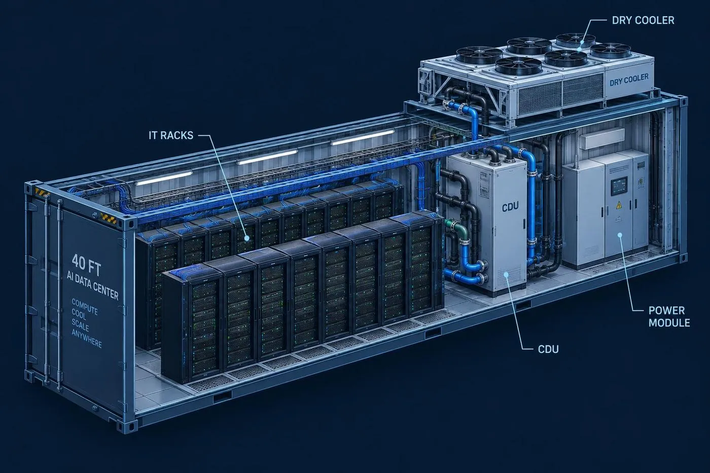 Diagram of the internal structure of a modular compute unit